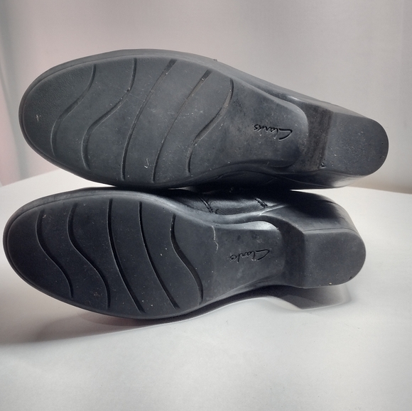 Clarks Wish Excite Leather Knee High Riding Boots l Black Heel Boots l Size 8 M - Picture 11 of 11